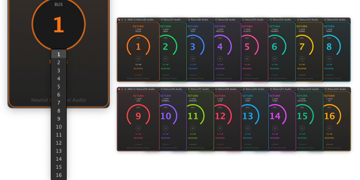 16 audio buses for routing - virtual audio cable alternative